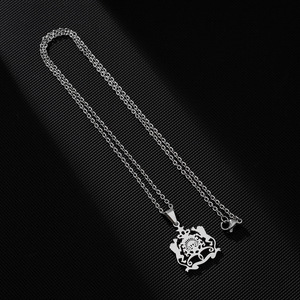 Colliers en acier inoxydable émaillé avec emblème national du Maroc, plaqués or 18 carats, pendentif drapeau <span class=keywords><strong>marocain</strong></span>, vente en gros - Product Image 6