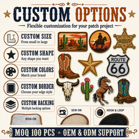Patchs brodés personnalisés style Western, thermocollants ou à coudre, découpés, vintage, motifs Cowboy, Ranch, Cheval, Cactus, Bottes, pour Veste, Jean, Sac à dos, Chapeau