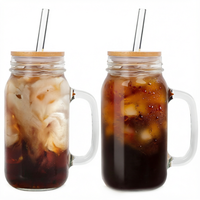 Gobelet isotherme en verre de 24 oz pour café glacé avec couvercle et paille, réutilisable pour les voyages, le bureau, la maison, design unisexe