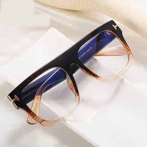 95167 sıcak satış gözlük kadınlar mavi engelleme gözlük kare optik çerçeve gözlük özel logo anti mavi lüks marka gözlük