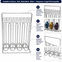 Support à capsules de café Cactus, 52 compartiments, double face, rotatif, en métal, organiseur de capsules de café, support de rangement pour capsules Nespresso, comptoir