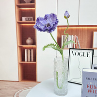 Bouquet de fleurs artificielles de pavot haut de gamme fait main YL, en PU, grand format, style moderne, 12 couleurs, pour décoration maison, hôtel, mariage, qualité supérieure