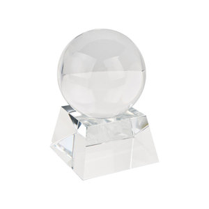 Sfera da 80 mm con Base in cristallo trasparente per decorazioni e suncatcher - Product Image 1