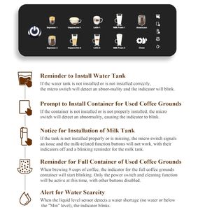 Один сенсорный 1350 Вт, 15 бар, профессиональная полностью автоматическая кофемашина, одноразовая кофеварка для бизнеса - Product Image 5