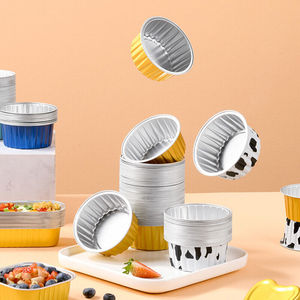 Hộp nướng bánh nhỏ dùng một lần, màu tùy chỉnh, 130ml, làm bằng giấy bạc nhôm, có nắp đậy - Product Image 3