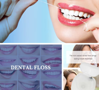 Hilo Dental Plano Encerado con Sabor a Menta, 50M, Caja Portátil, Limpieza Profunda de Entre Dientes para el Cuidado Bucal Diario