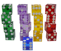 Meilleures ventes - Dés transparents personnalisés de haute qualité et précision, 5 pièces par ensemble, dés de casino de haute qualité de 19 mm avec bords tranchants