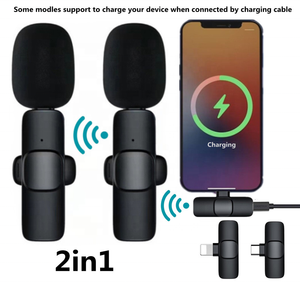 Microfono Lavalier Inalambrico 2 En 1,โทรศัพท์แอนดรอยด์,Mini Microfono Inalambrico Con YouTube, <span class=keywords><strong>Facebook</strong></span>, Vlog,ติ๊ก - Product Image 2
