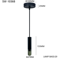 Luminaire suspendu LED linéaire simple de style nordique, tube long moderne pour cuisine
