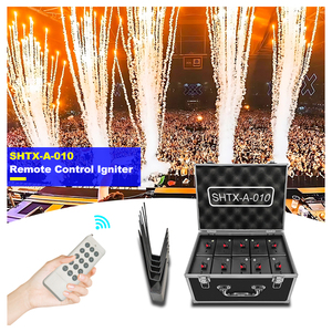نظام إطلاق الألعاب النارية SHTX الأكثر مبيعًا بـ 10 طلقات مع تحكم عن بعد وقاعدة نافورة لهب باردة مناسب لحفلات الزفاف والمسارح - Product Image 1