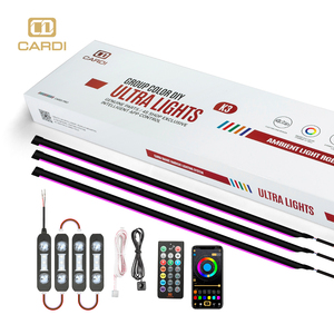 "CARDI" <span class=keywords><strong>K3</strong></span> Led RGB บรรยากาศแถบแสงการควบคุมระยะไกลไร้สายนำแถบไฟบรรยากาศรถไฟภายใน - Product Image 1