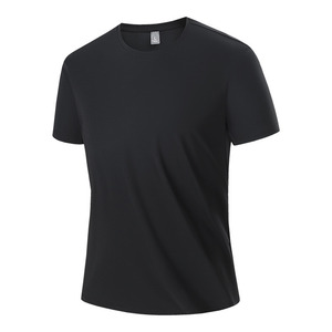 Men's Quick Dry Breathable Short Sleeve T-Shirt Solid Color Nylon Sport Wear Outdoor Activity Clothing - Product Image 4