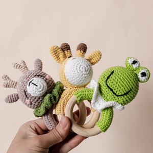 Fait à la main En Forme D'animal <span class=keywords><strong>Au</strong></span> <span class=keywords><strong>Crochet</strong></span> En Bois <span class=keywords><strong>Hochet</strong></span> <span class=keywords><strong>Anneau</strong></span> De Dentition Jouet Bébé <span class=keywords><strong>Anneau</strong></span> De Dentition - Product Image 6