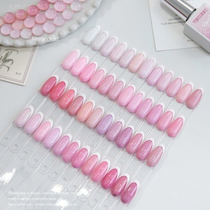 ชุดทำเล็บเจลยูวีสีชมพู OEM 48 สี ชุดยาทาเล็บสีชมพูอ่อน ช่วยให้ผิวขาวขึ้น ประกายวิ้งสวยงาม สีชมพูพลัม สีทึบ สำหรับใช้ในร้านทำเล็บ - Product Image 3