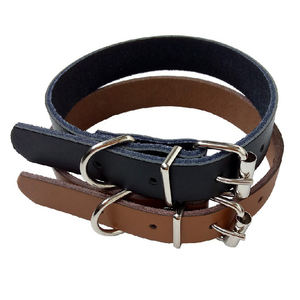 Venta al por mayor del fabricante de café negro ajustable perro <span class=keywords><strong>collar</strong></span> de cuero - Product Image 1