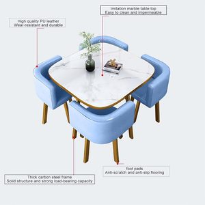 Juego Moderno de Mesa de Comedor Redonda y Sillas para Ocio Cafetería Negociaciones Balcón Recepción de Oficina Pequeña Tienda Popular en Internet - Product Image 4