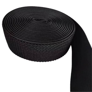 Ruban élastique vert forêt, largeur sur mesure, couleur unie, sangle en polyester pour vêtements - Product Image 1
