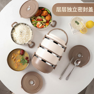 304 Stainless Steel Insulated Lunch Box 700ml Double Layer Leak Proof For Office Students - Product Image 2