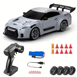 <span class=keywords><strong>Voiture</strong></span> RC semi-propulsive S814 24, haute vitesse 20 <span class=keywords><strong>km</strong></span>/<span class=keywords><strong>h</strong></span>, avec lumières LED, pneus de drift et barrière routière, jouet pour enfants et adultes - Product Image 6