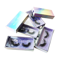 Boîte à Cils en Gros avec Logo Personnalisé Impression Carton Dorure à Chaud Or Rose Boîtes d'Emballage en Papier pour Faux Cils Beauté