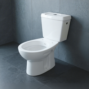 CUPC Certified White Ceramic Two Piece Western Toilet Washdown Floor Mounted Bathroom WC Set - Product Image 4