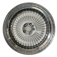 Sandwich personnalisé spécial assembler 3 pièces roue forgée haute polissage Euro étape lèvre disque central blanc