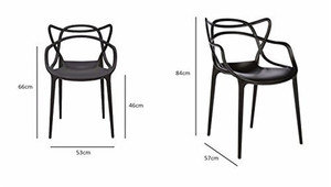 Cómodo de suministro de fábrica Silla de café de plástico Silla de pila de silla - Product Image 5