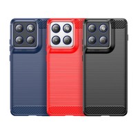 Funda Protectora de Silicona para Motorola Edge 70/X71 Air/G100/G67/G86/G57, Estilo Metálico Cepillado, Resistente a Impactos