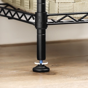 Étagère de rangement moderne en acier à 3 niveaux pour salle de bain avec crochets - Rangement multifonction durable pour la maison/le salon - Product Image 4