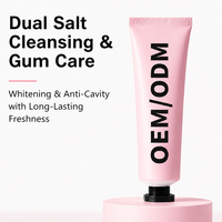 Dentifrice blanchissant et hydratant au sel rose, aux herbes, citron et menthe, 100g, élimination des taches, marque privée, soins bucco-dentaires, nouvelle arrivée
