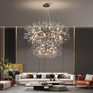 Nordic dining room hanging pendant <b>light</b> creative luxury nordic modern dandelion <b>crystal</b> <b>chandelier</b> - Product Image 3