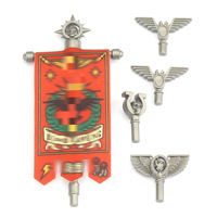 Étoile militaire Mini soldat Figure 40k noir templier Empire guerre drapeau étoile guerrier guerre arme bloc de construction briques jouet