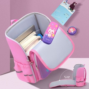 Sacs à dos légers et imperméables en cuir synthétique microfibre pour écoliers du primaire (CP-CM2) avec fermeture à bouton - Product Image 2
