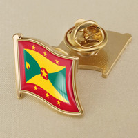 Écusson drapeau de la Grenade, drapeau national pour les drapeaux du monde, épingles de chapeau, fabrication de pin's en émail avec logo personnalisé, Feng Shui antique