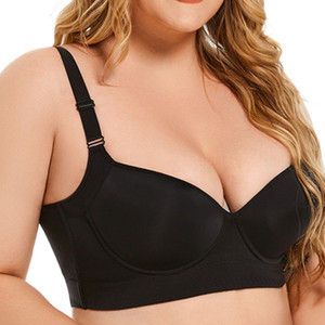 <span class=keywords><strong>Soutien</strong></span>-<span class=keywords><strong>gorge</strong></span> sans fil push-up confortable pour femme grande taille, dos en U, maintien élevé avec bretelles réglables – Vente chaude en gros - Product Image 4
