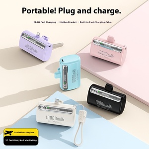 Batterie Externe Capsule 10000 mAh avec Câble Intégré, Mini Batterie Externe Portable et Compacte, <span class=keywords><strong>Recharge</strong></span> Ultra Rapide - Product Image 2