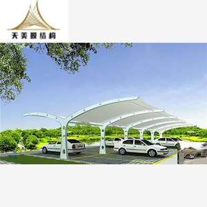 Cocheras Impermeables con Estructura de Membrana Tensada de Acero Q235, PVDF y PTFE, <span class=keywords><strong>Precio</strong></span> de Fábrica, <span class=keywords><strong>para</strong></span> Estacionamiento de Autos - Product Image 2