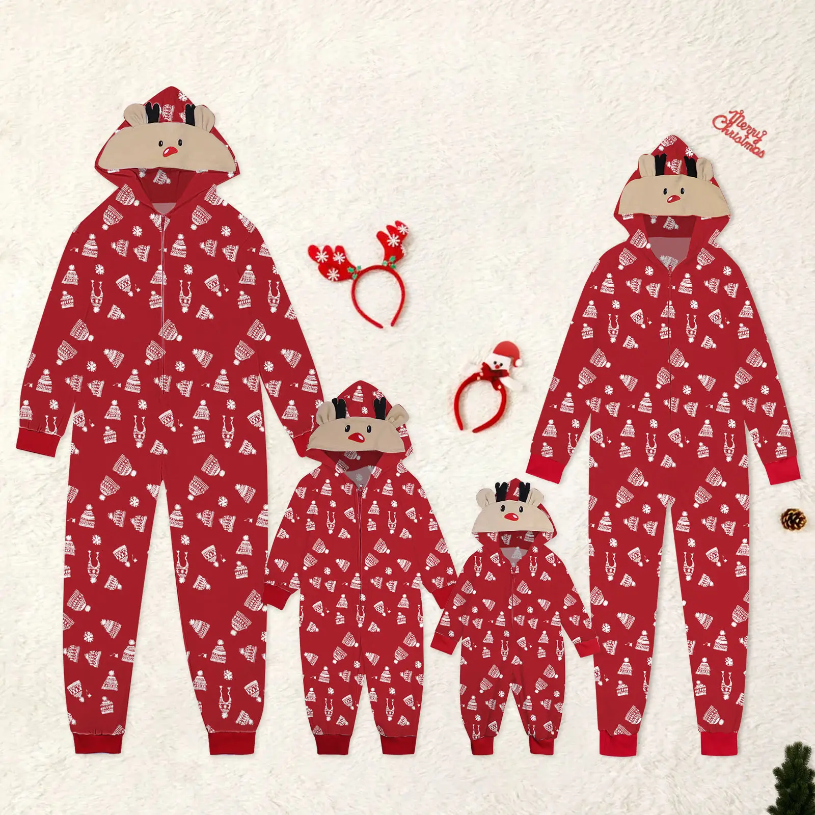 Neueste Weihnachten Frauen Onesie Matching Family Pyjamas Weihnachten Onesie