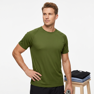 T-shirt en tissu Dobby teint en pièce, à séchage rapide, extensible, en soie glacée de haute qualité, crocheté, 89 % polyester, 11 % élasthanne, manches courtes - Product Image 1