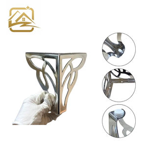 Patas de sofá de metal hueco con diseño floral dorado de 13 cm, precio de fábrica moderno, patas de hierro para muebles, económicas para sofá cama y armario - Product Image 2