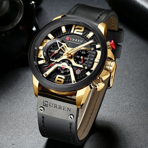 Curren 8329 <span class=keywords><strong>Orologio</strong></span> da <span class=keywords><strong>Uomo</strong></span> con Movimento al Quarzo, <span class=keywords><strong>Cinturino</strong></span> in <span class=keywords><strong>Pelle</strong></span>, Cronografo, Impermeabile, Funzione Originale Reloj - Product Image 1