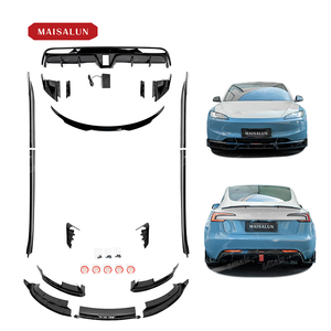 MSL ชุดบอดี้สีดำเงาสำหรับ Tesla รุ่น<span class=keywords><strong>3</strong></span>ใหม่สภาพด้านหน้าลิปสปอยเลอร์กระโปรงข้างกระโปรงข้างชุดบอดี้ดิฟฟิวเซอร์ด้านหลัง - Product Image 1