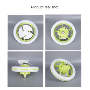 Plafonnier LED RGB avec ventilateur, télécommande, variateur d'intensité, faible bruit, ventilateur de plafond élégant pour chambre, douille à vis E27 - Product Image 3