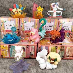 Figurines de bureau Pokémon Re-ment mignonnes en boîte mystère, porte-stylos <span class=keywords><strong>Vulpix</strong></span> Whimsicott Mew Marill, figurines en PVC pour étudiants, cadeau pour enfants - Product Image 1