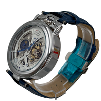 Montre de luxe grand cadran squelette pour hommes étanche Phase de lune Tourbillon montre-bracelet automatique en cuir de qualité pour hommes