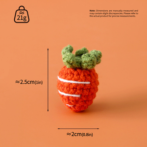 Mini <span class=keywords><strong>handmade</strong></span> móc Trái Cây Rau Đồ chơi Quà Tặng Sợi trang trí nội thất <span class=keywords><strong>handmade</strong></span> <span class=keywords><strong>Crochet</strong></span> thực phẩm bán buôn dâu tây - Product Image 5