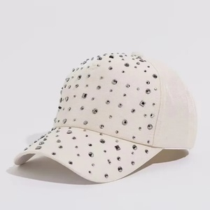 Unisex 5-Panel Formal Sporty <b>Waterproof</b> Corduroy Baseball <b>Cap</b> with Diamond Rhinestone Fruit Design - Product Image 5