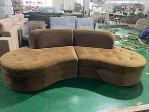 Juego de Sofás de Diseño Italiano Moderno en Terciopelo, Personalizado, Muebles para Sala de Estar, Sofás Seccionales - Product Image 6