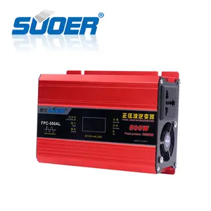 Suoer 12v 220vオフグリッドインバータコンバータ500W純粋な正弦電源インバータ