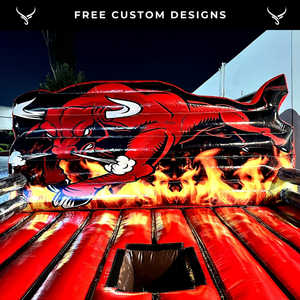 Toro Mecánico Comercial para Adultos, Máquina <span class=keywords><strong>de</strong></span> Juego Inflable Roja para Exteriores, Toro Mecánico Infantil - Product Image 3